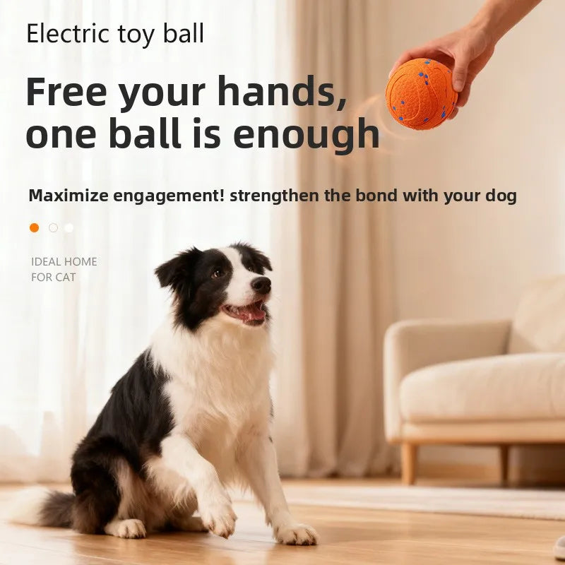 Pelota redonda eléctrica de ETPU resistente a las mordeduras de perros, no tóxica, para entrenamiento de molares y mascotas, con certificación de grado alimenticio.
