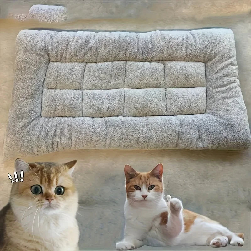 Cama/sofá/cama/cama/caseta/alfombrilla para jaula extragrande de felpa para perros, de poliéster grueso y supersuave.