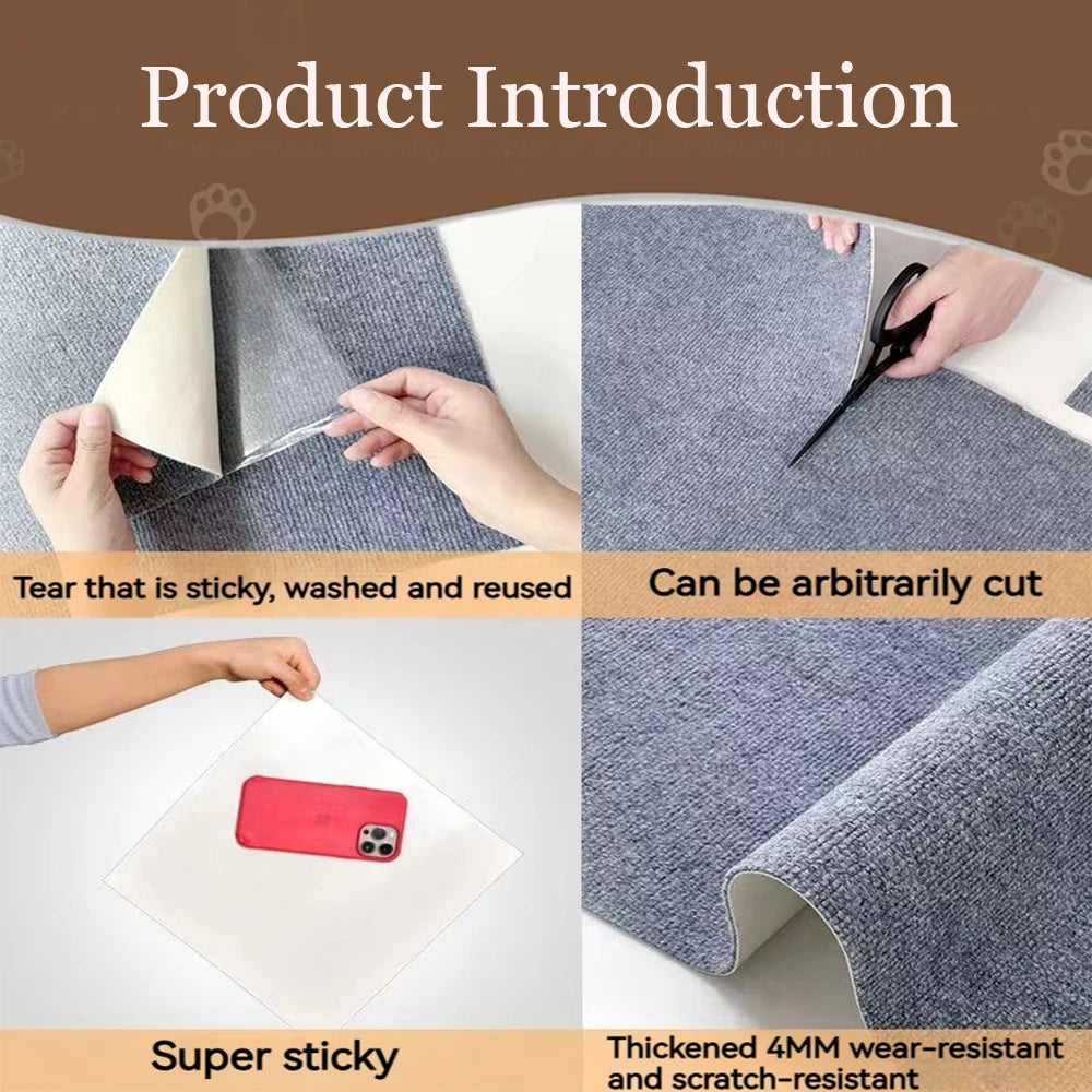 Alfombrilla Rascadora Autoadhesiva para Gatos — Protege tus Muebles