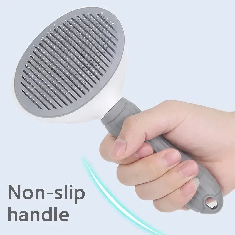 Cepillo para perros y gatos, peine autolimpiante para eliminar el pelo de mascotas, herramientas de aseo para perros y gatos, peine desenredante para mascotas, accesorios para perros