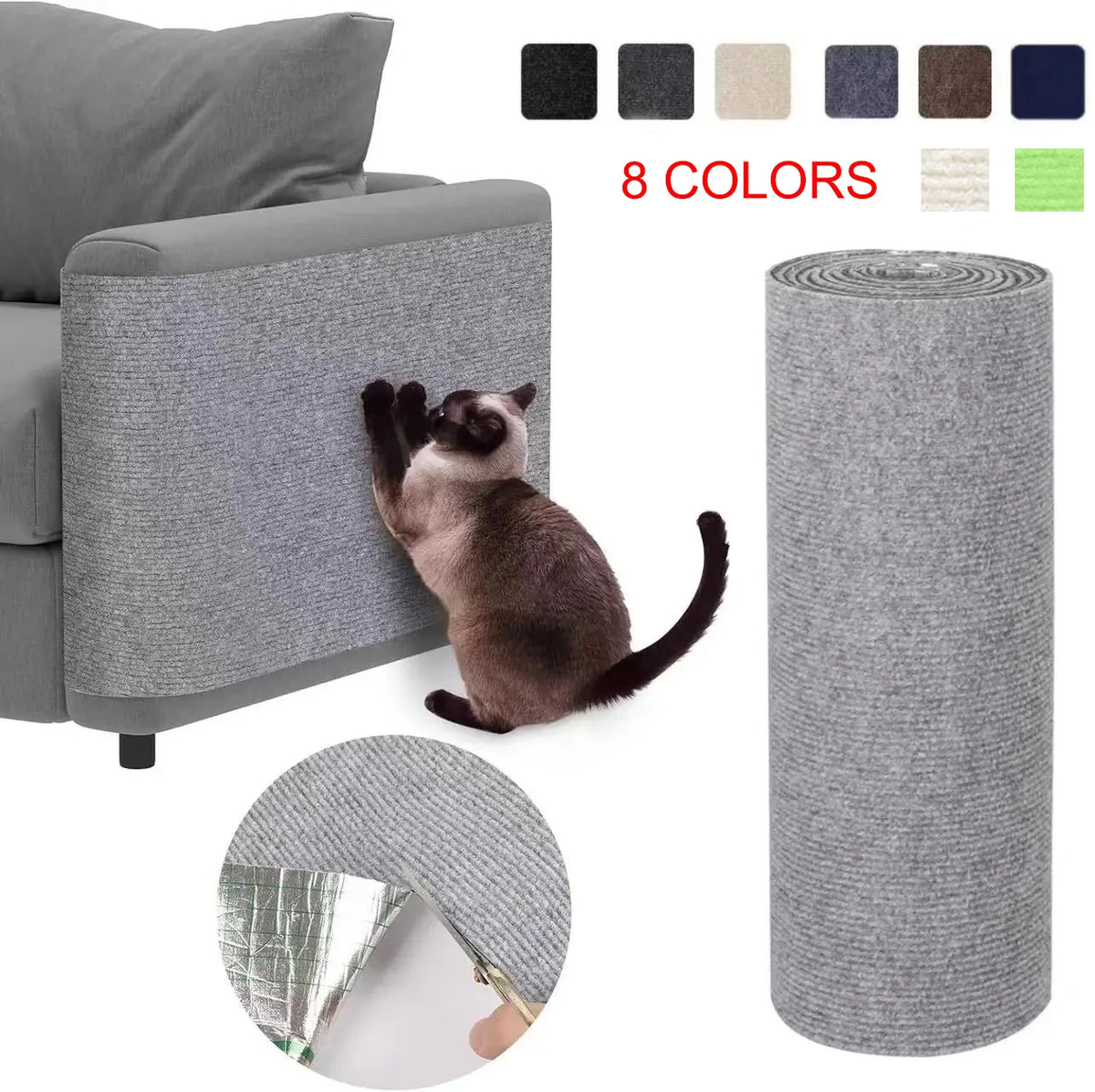 Alfombrilla Rascadora Autoadhesiva para Gatos — Protege tus Muebles